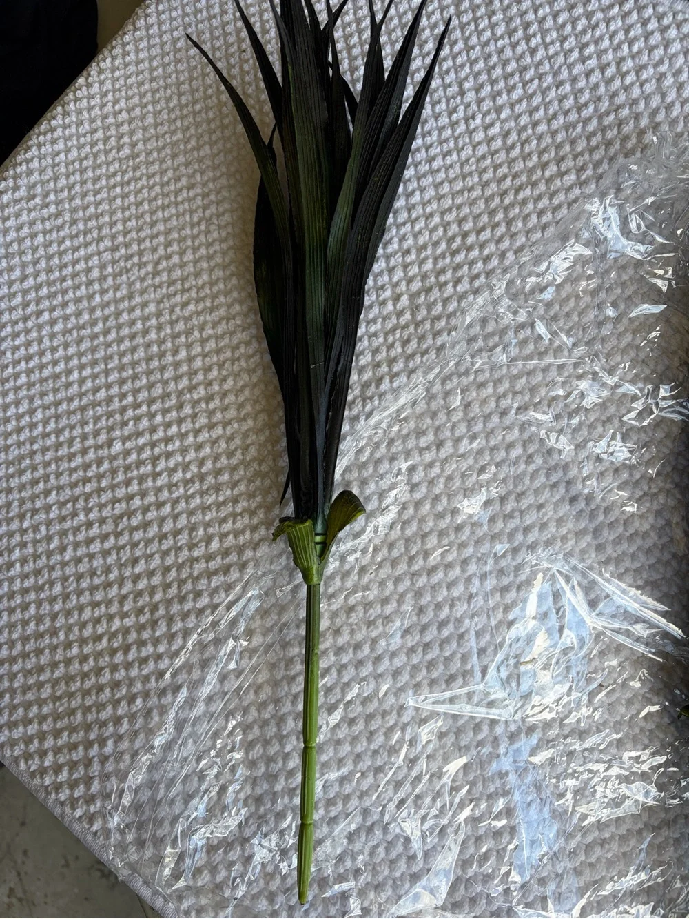 Artificial Black and Green Grass Spray Stems - Set of 8